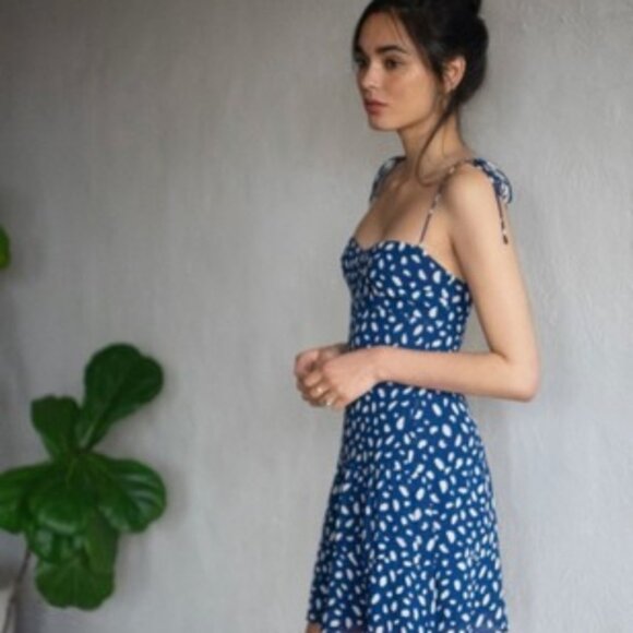 REFORMATION Othello Mini Dress Moray Print Size 2 Orig. $218 NWT - Picture 2 of 6